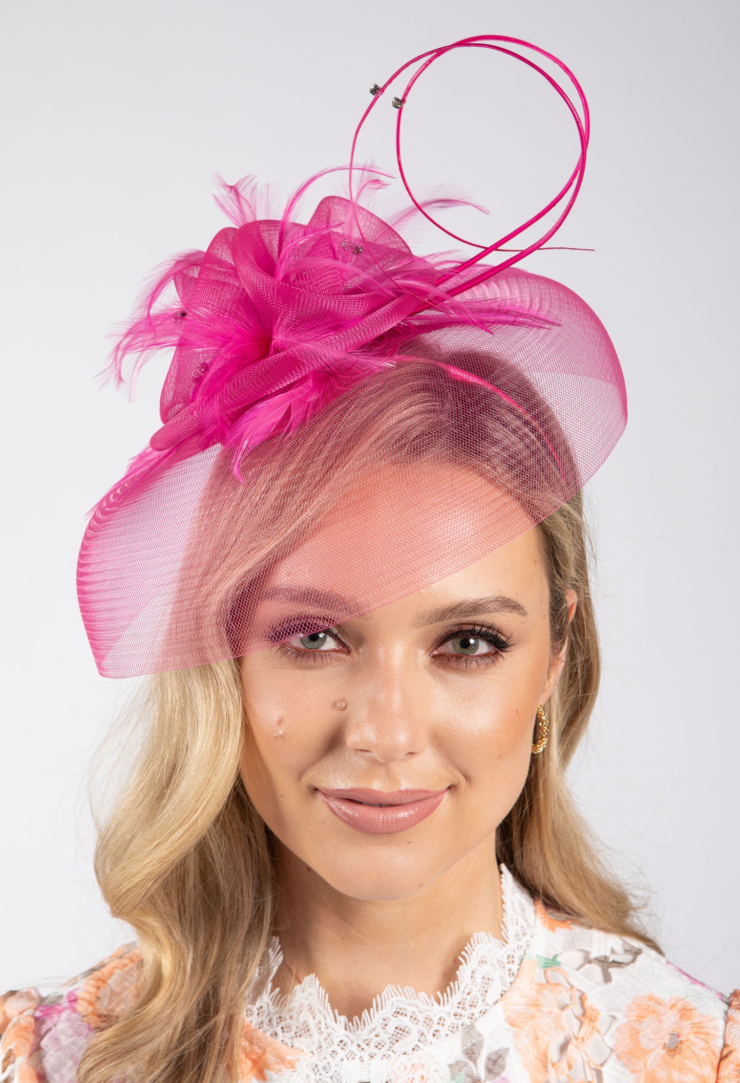 Feather & Diamante Detail Fascinator