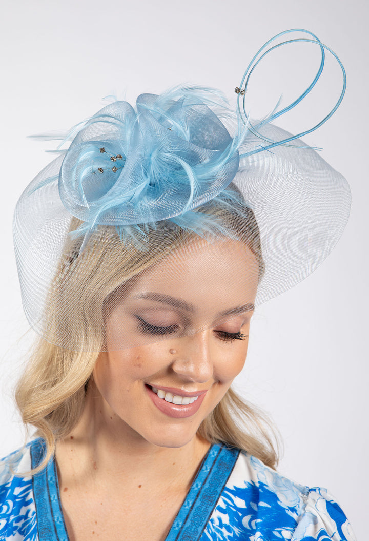 Feather & Diamante Detail Fascinator
