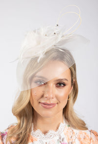 Feather & Diamante Detail Fascinator
