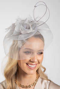 Feather & Diamante Detail Fascinator
