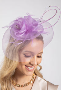 Feather & Diamante Detail Fascinator