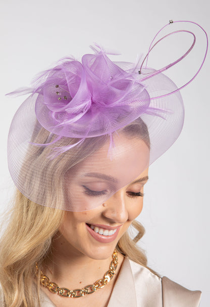 Feather & Diamante Detail Fascinator