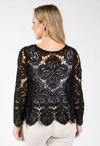 Tie Front Crochet Cardigan