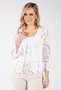 Tie Front Crochet Cardigan