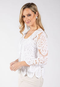 Tie Front Crochet Cardigan