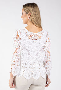 Tie Front Crochet Cardigan