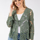 Tie Front Crochet Cardigan