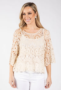 Crochet Knit Top