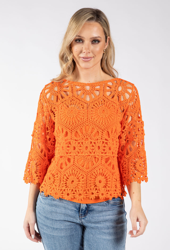 Crochet Knit Top