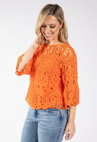 Crochet Knit Top
