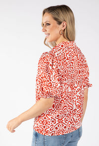 Abstract Print Blouse