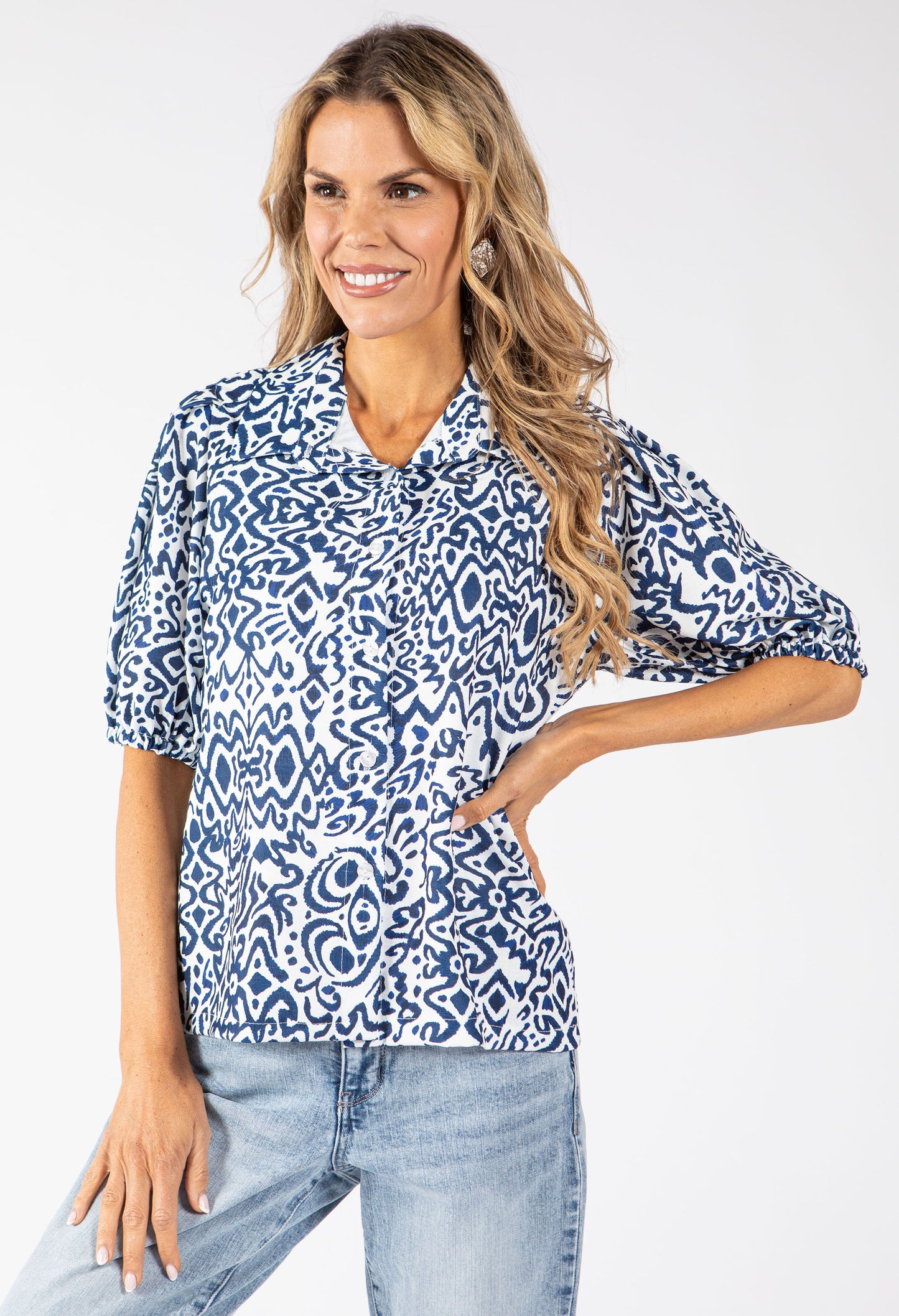 Abstract Print Blouse