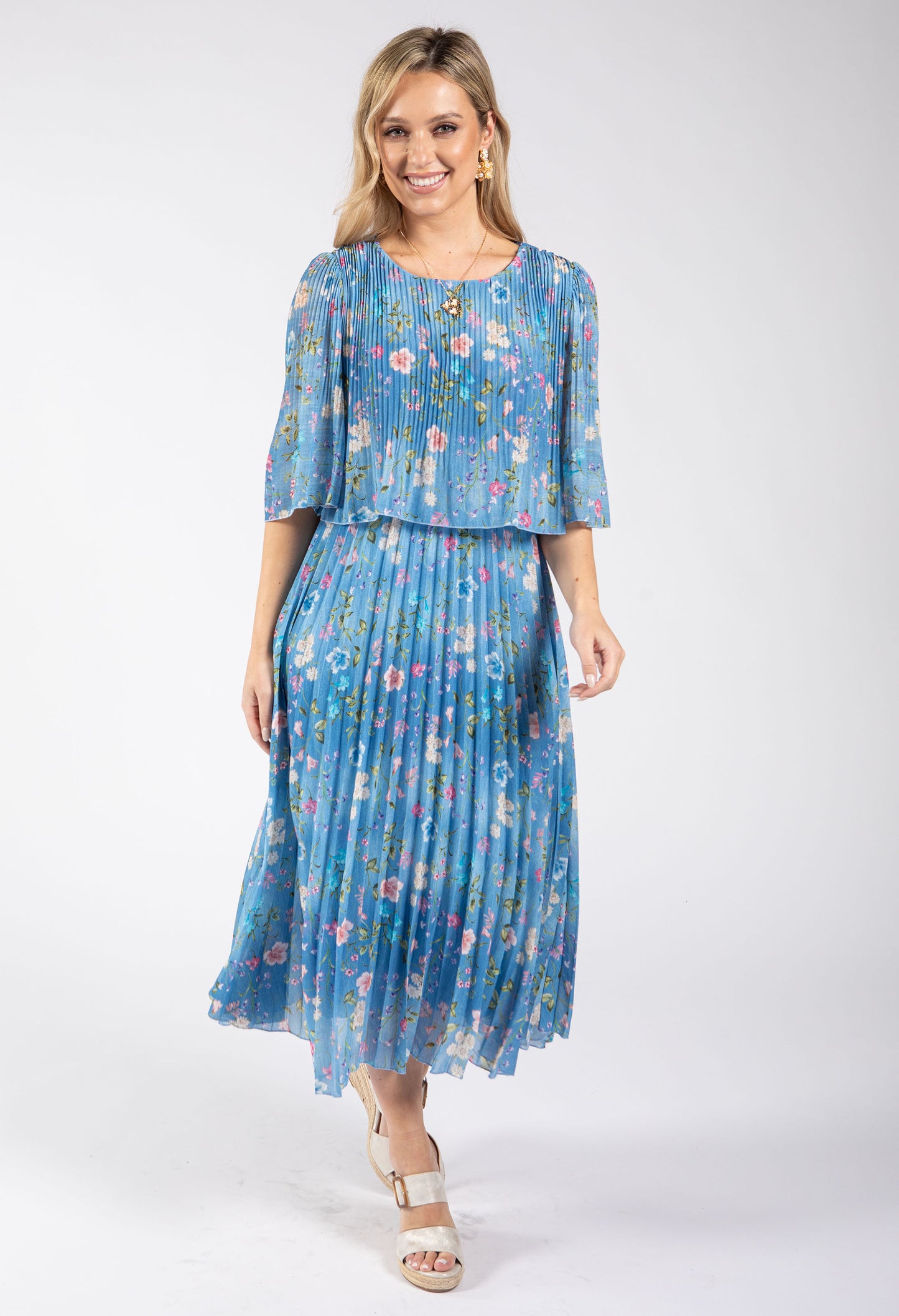 Mini Bloom Plisse Dress