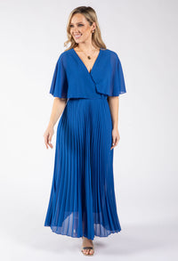 Olivia Plisse Pleated Wrap Midi Dress