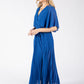 Olivia Plisse Pleated Wrap Midi Dress