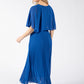 Olivia Plisse Pleated Wrap Midi Dress