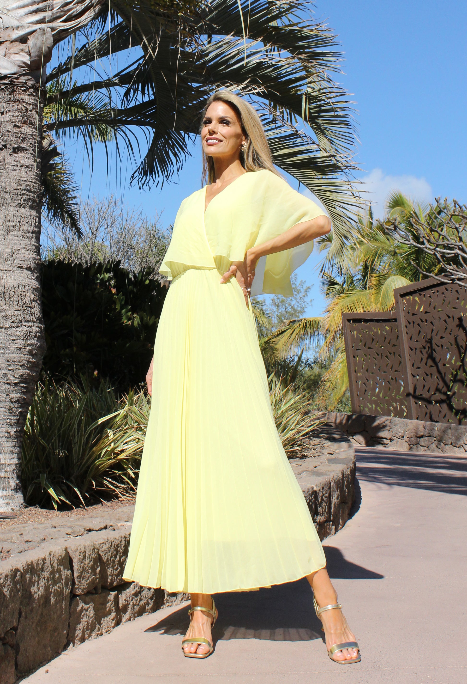 pleated wrap midi dress Olivia Plisse Pleated Wrap Midi Dress