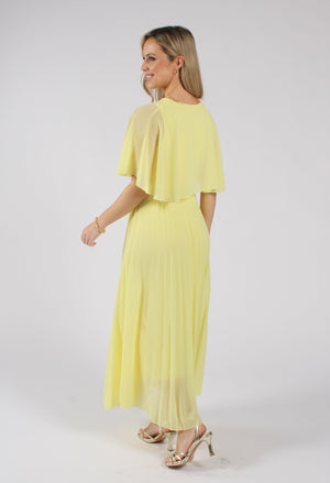 Olivia Plisse Pleated Wrap Midi Dress