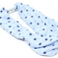 blue polka dot scarf