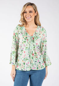Chitel Ruffle V-Neck Blouse