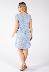 Floral Print Linen Dress