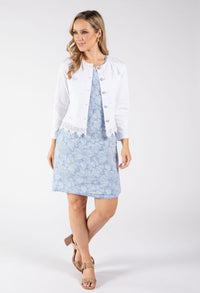 Floral Print Linen Dress