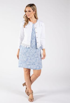 Floral Print Linen Dress