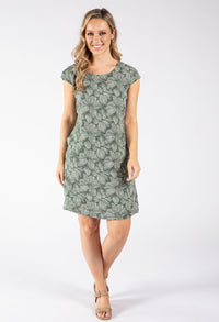 Floral Print Linen Dress