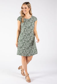 Floral Print Linen Dress