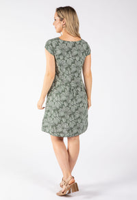 Floral Print Linen Dress