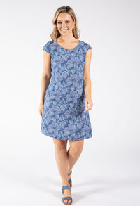 Floral Print Linen Dress