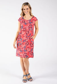Floral Print Linen Dress