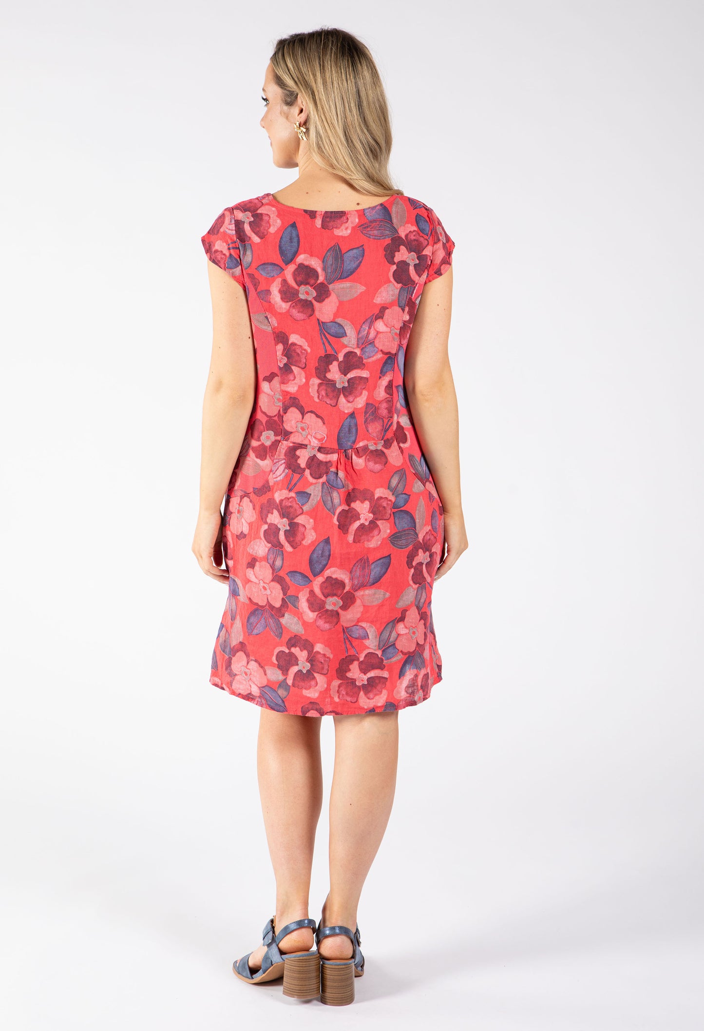 Floral Print Linen Dress