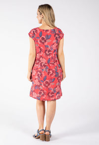 Floral Print Linen Dress