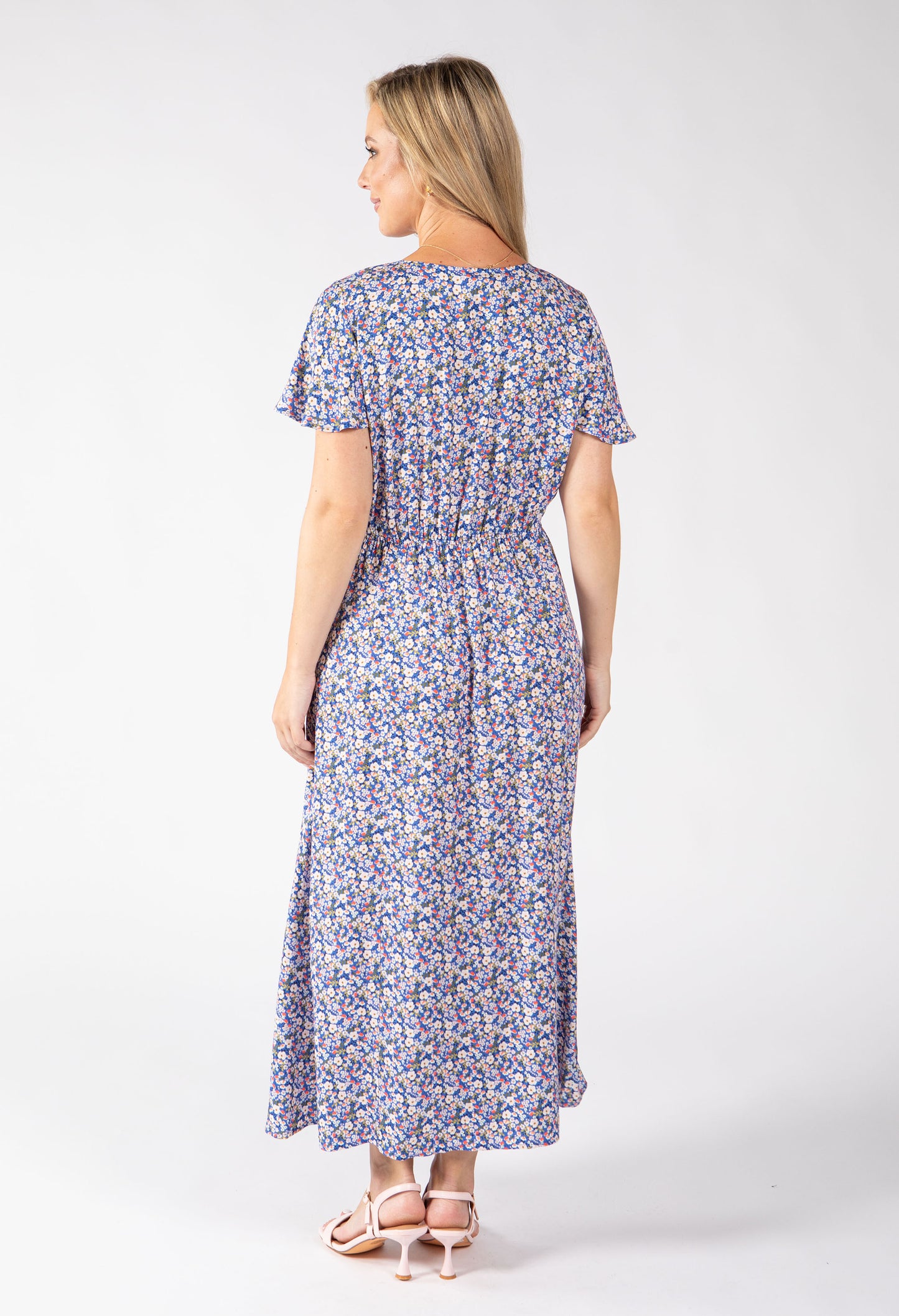 Rosemarine Ditsy Print Midi Dress