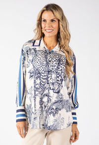 Satin Touch Animal Print Blouse