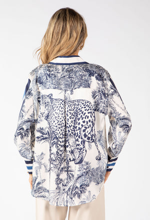Satin Touch Animal Print Blouse