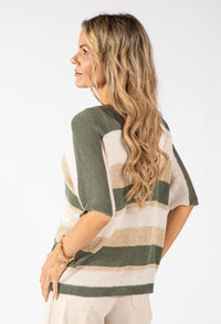 Striped Lurex Knit Jumper