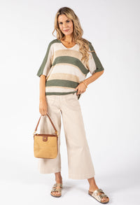 Striped Lurex Knit Jumper