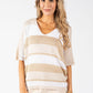 Striped Lurex Knit Jumper