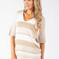 Striped Lurex Knit Jumper