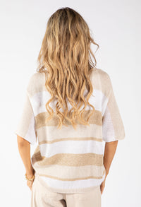 Striped Lurex Knit Jumper