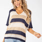 Striped Lurex Knit Jumper