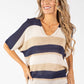 Striped Lurex Knit Jumper