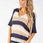 Striped Lurex Knit Jumper