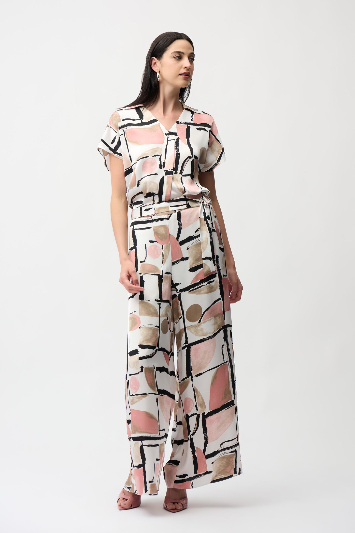 Wide-leg Abstract Trousers