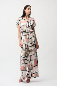 Wide-leg Abstract Trousers