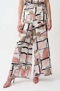 Wide-leg Abstract Trousers