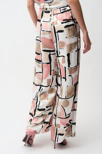 Wide-leg Abstract Trousers