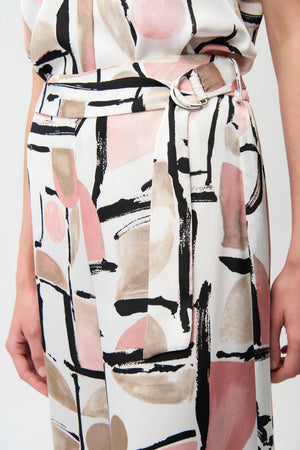 Wide-leg Abstract Trousers